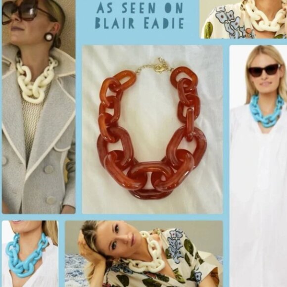 Piper Green and Gold Chain Necklace - Picture 2 of 8